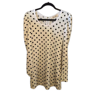 Captain White and Black Polka Dot Mini Dress Size Medium